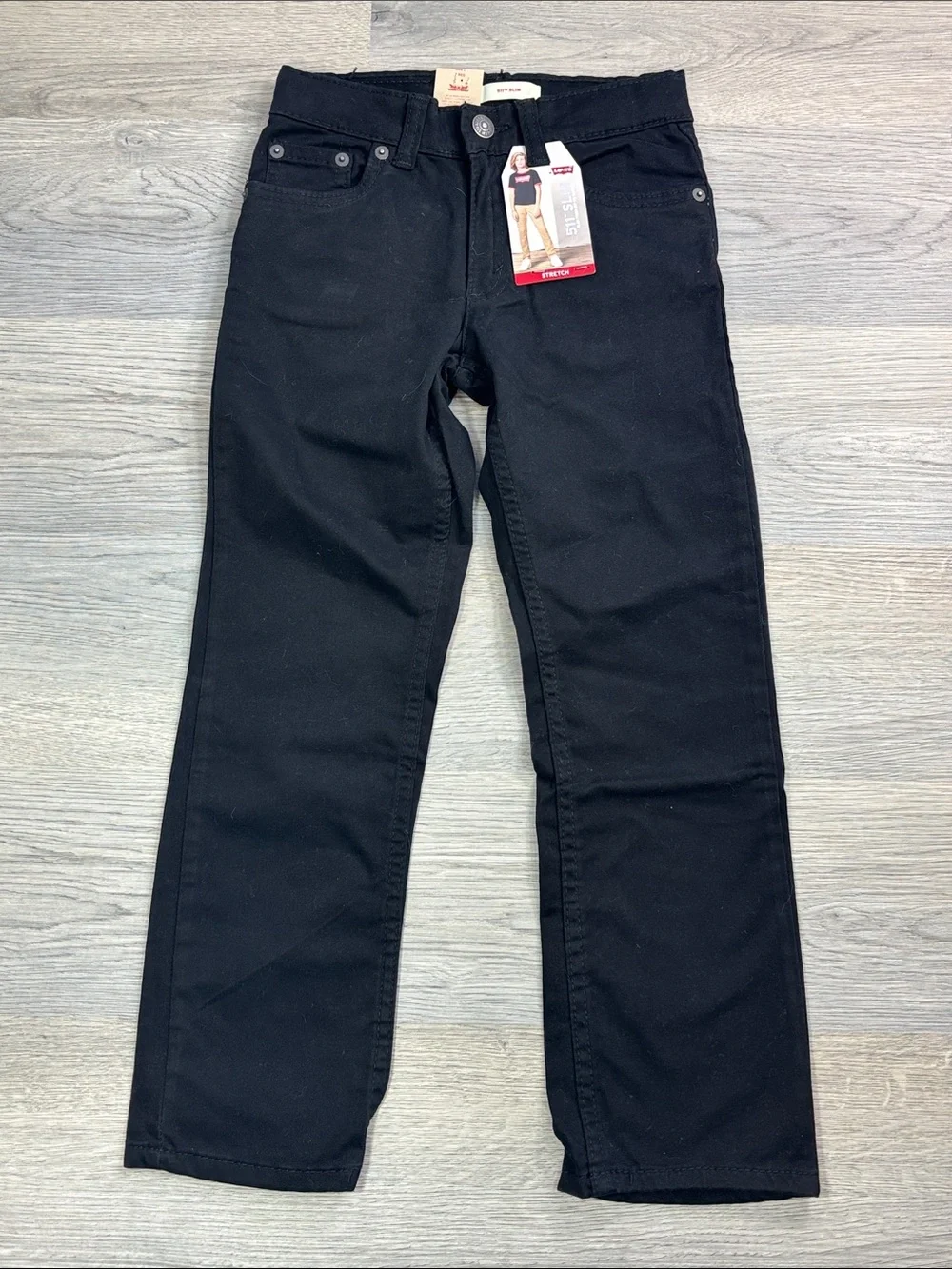 Levi's Boys 511 Slim Black Jeans -‎ size 7R NWT
